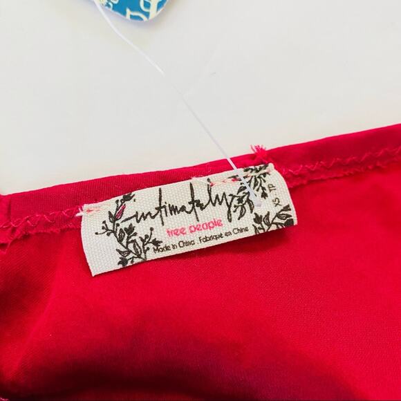 Free People | Deep V Lace Bandeau Top Raspberry NWT XS - Picture 8 of 11